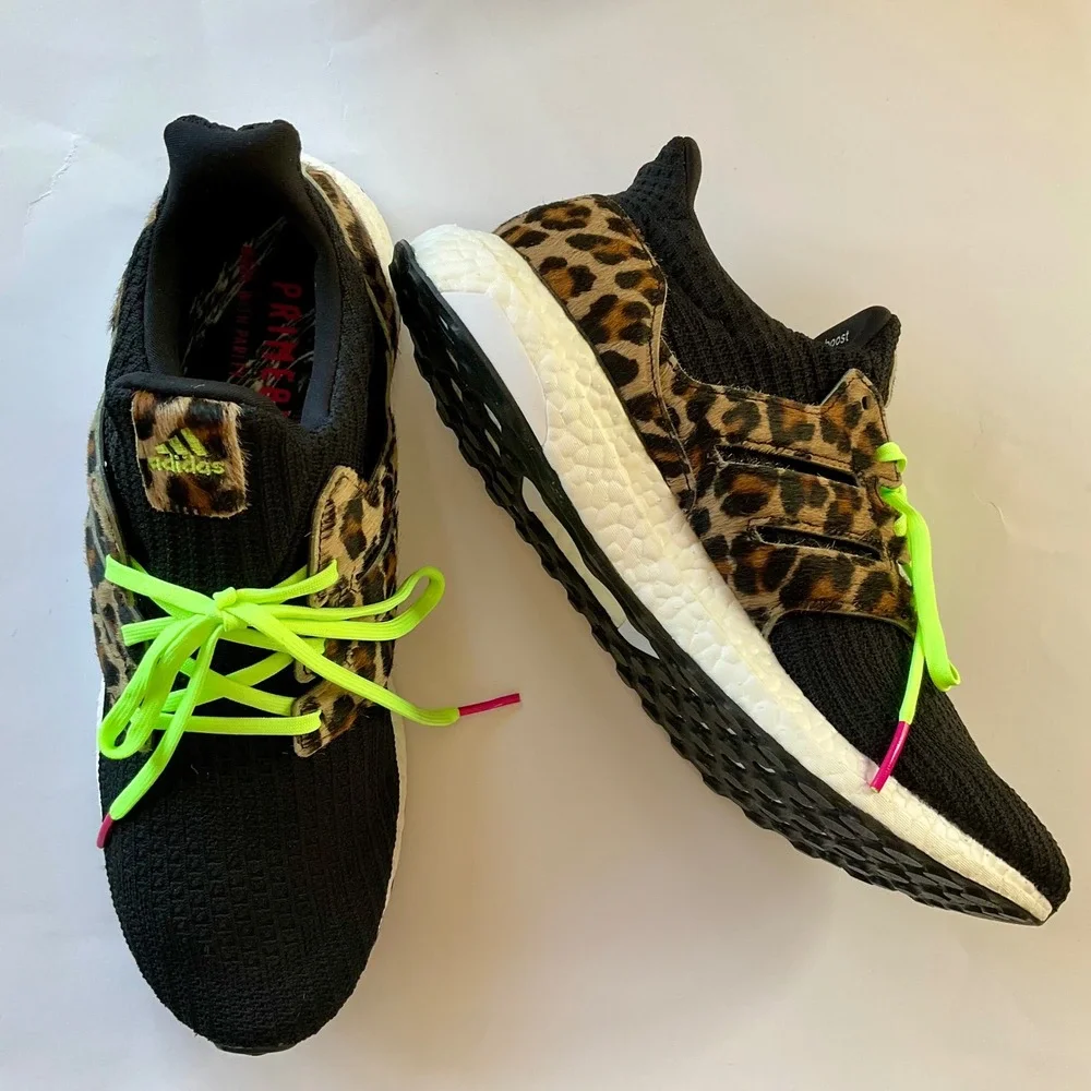 Adidas Ultraboost DNA Leopard Neon Pony Hair Shoes FZ2731 Men10.5 Women 11.5 NIB